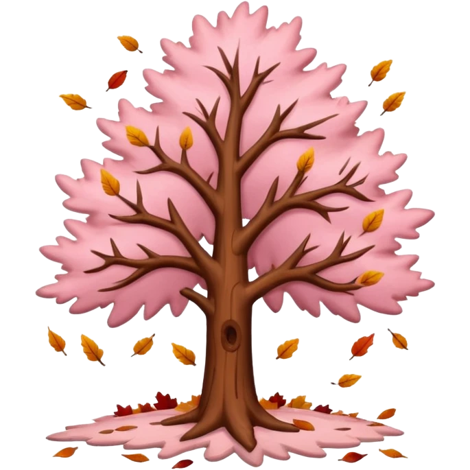 light pink autumn tree emoji