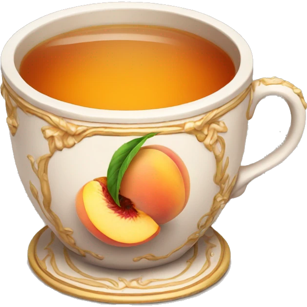 Peach tea in an ancient cup emoji