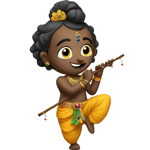 Krishna with flute emoji