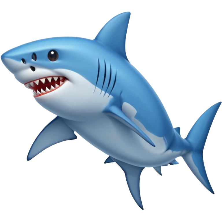 Shark attack blue emoji