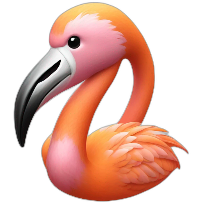 Orange flamingo  emoji