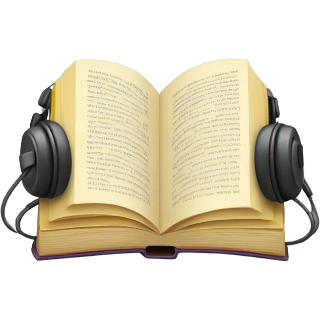 book and headphones emoji