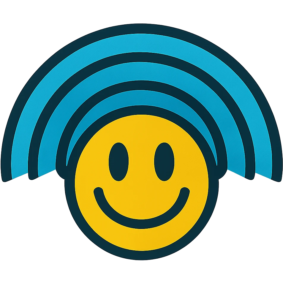 smiley face with sonar emoji