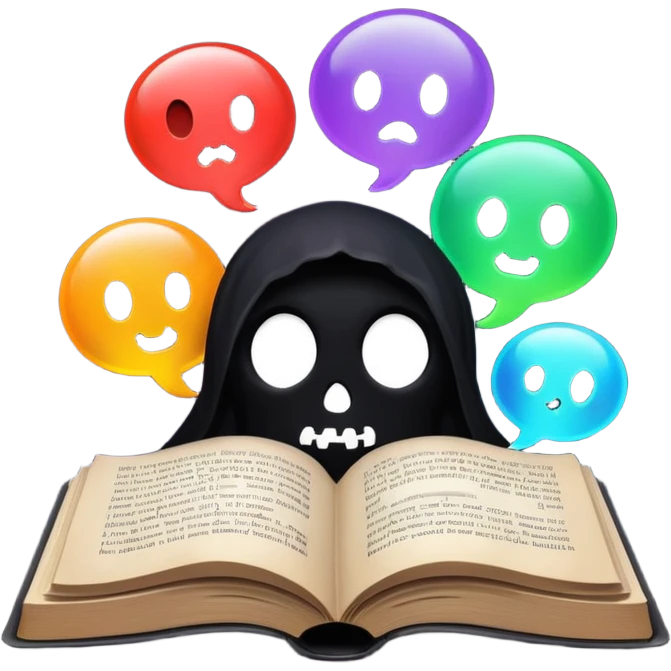 створи емоджі для казки на тему Таємниця зниклих голосів жанр жахастики emoji