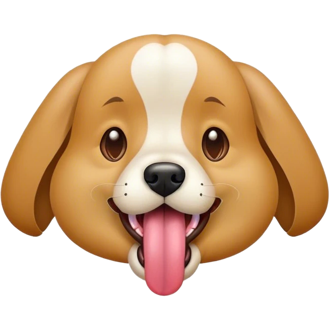 Dog with tongue out emoji
