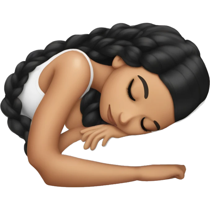 Ariana Grande sleeping with black hair  emoji
