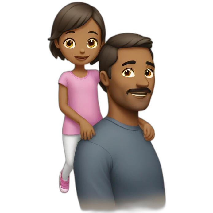 man with daughter emoji