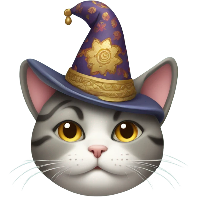 fat cat wearing hat emoji