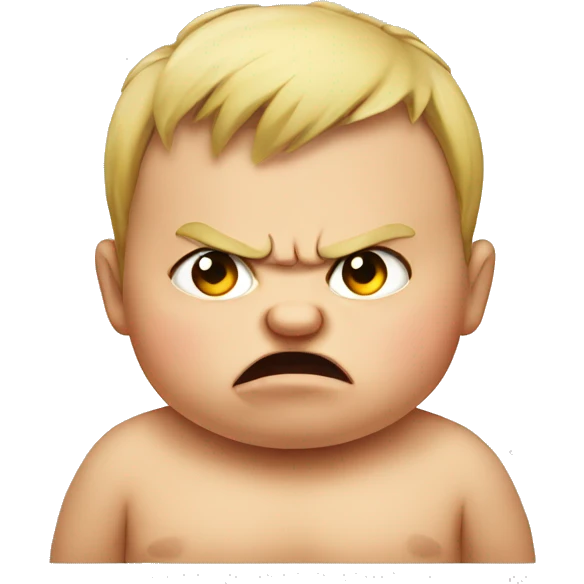 Fat angry baby emoji
