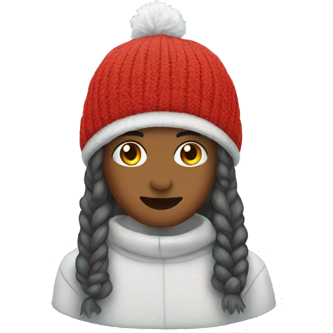 Winter Christmas beanie  emoji
