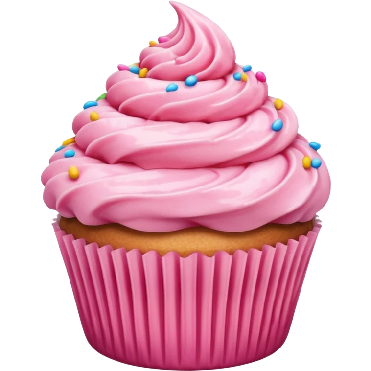 Cupcake with pink icing emoji