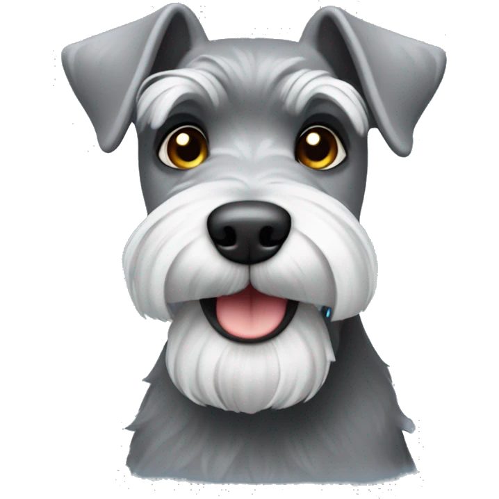 little grey schnauzer  emoji