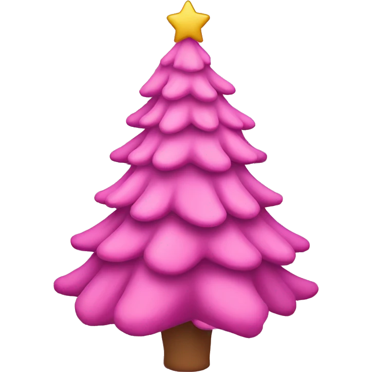 Pink Christmas tree emoji