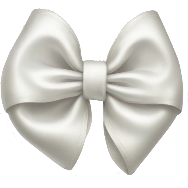 white satin bow emoji