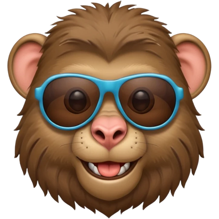 baboon with sunglasses emoji