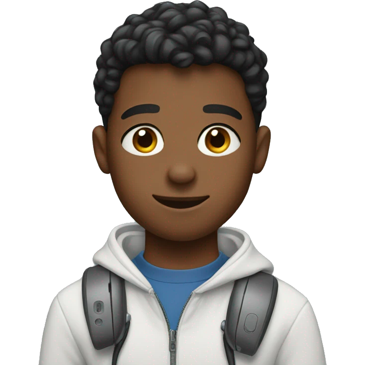 Boy with airpods emoji
