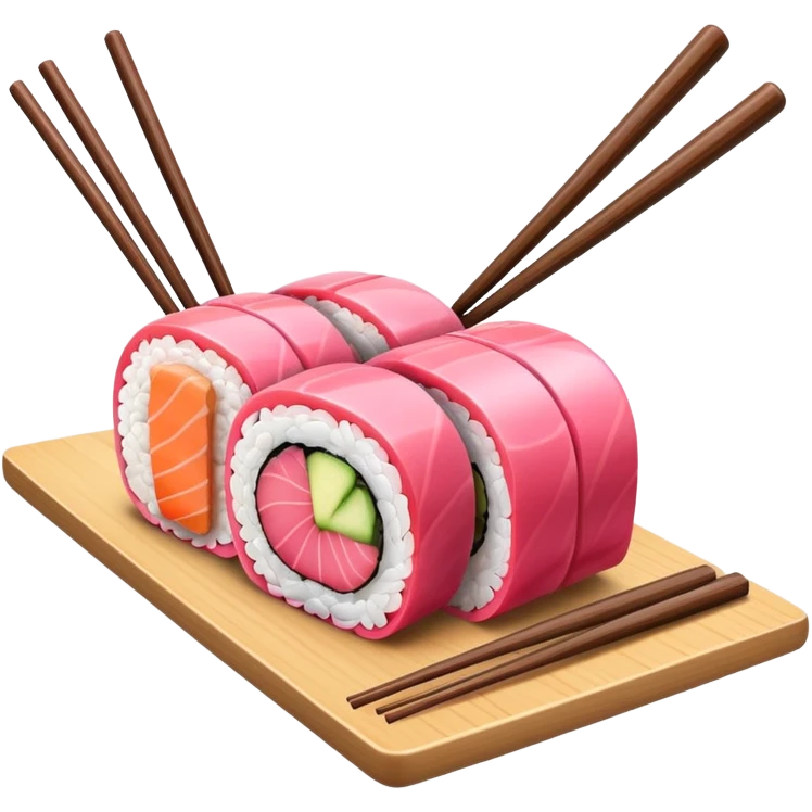 pink sushi chopsticks emoji