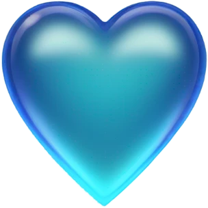 Blue neon heart emoji