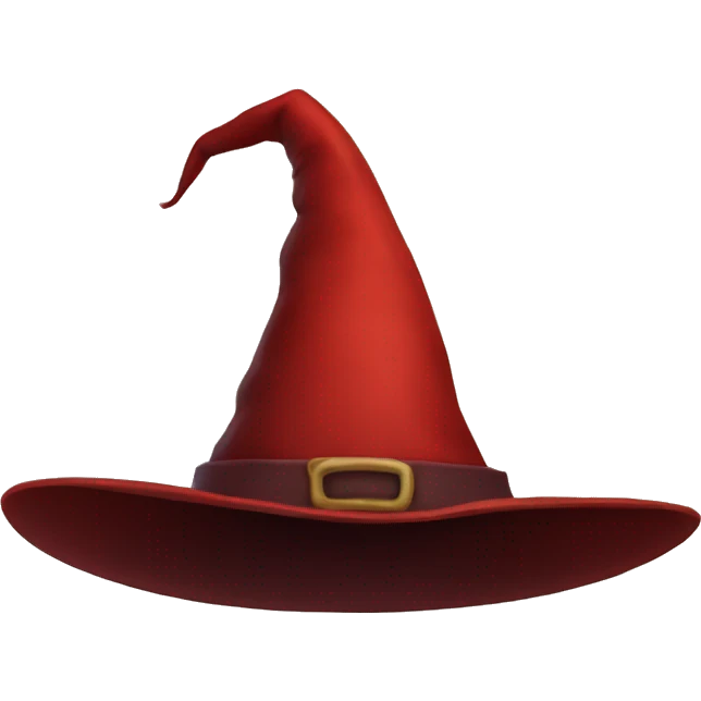 red witch hat emoji