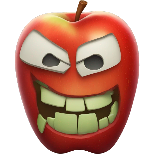 thorned red apple emoji
