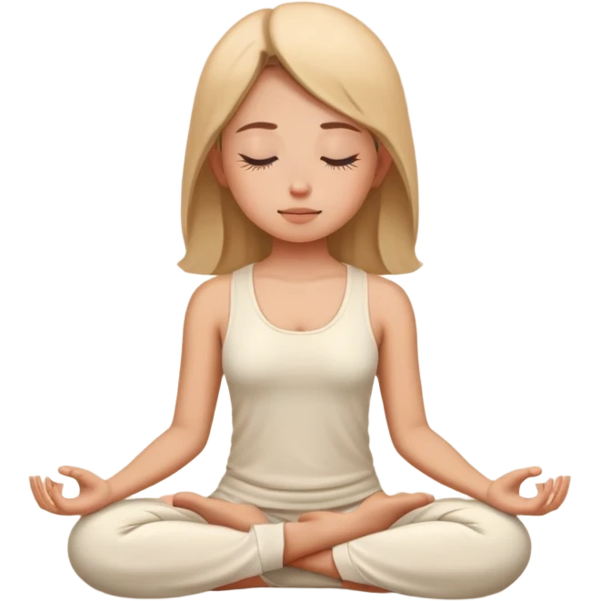 girl meditating emoji