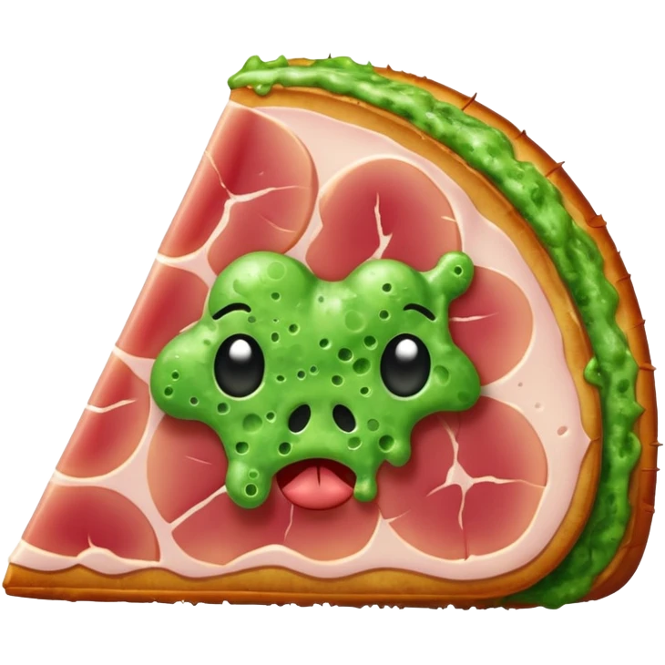 yucky moldy ham emoji