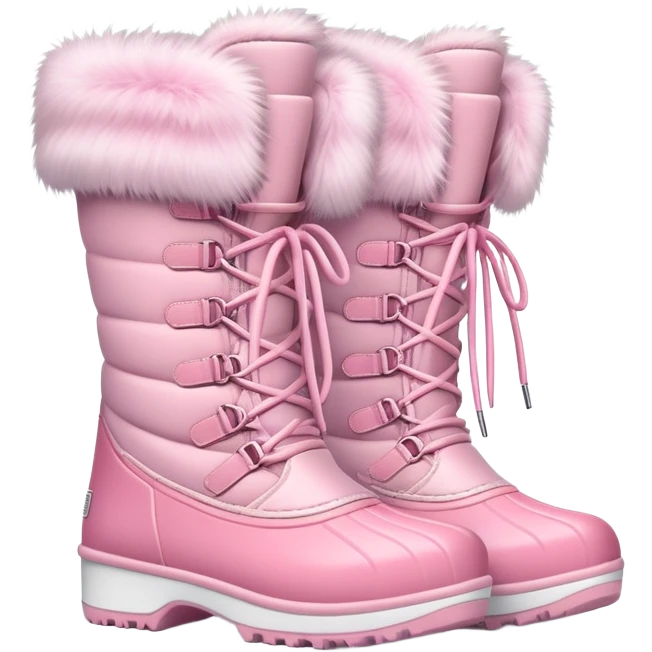 Pastel pink snow boots emoji