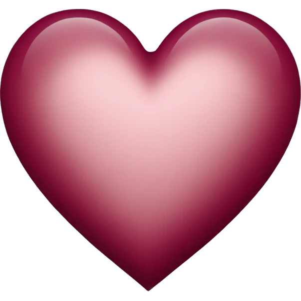 burgundy heart  emoji