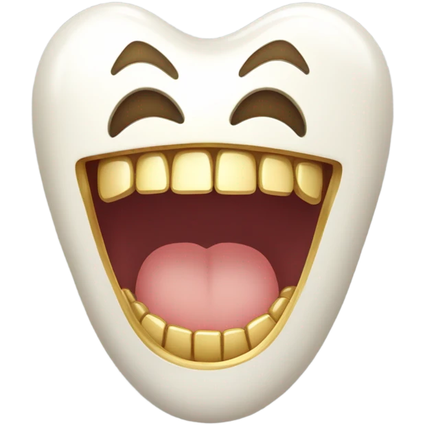 Go tooth with a gold tooth￼ emoji