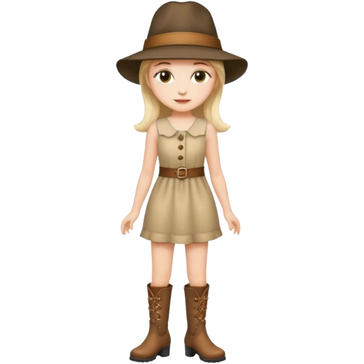 fai il vestito più corto e degli stivali e un cappelli emoji