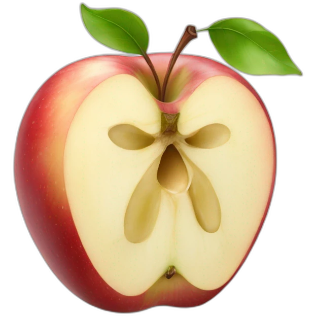 cross section of a apple emoji