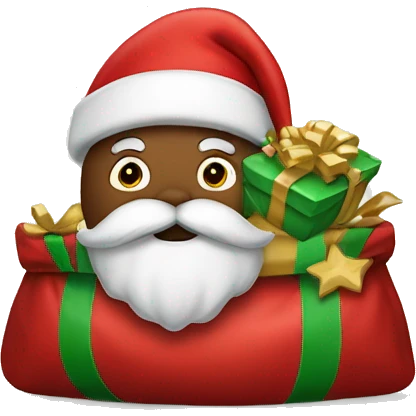 santa’s bag with presents emoji