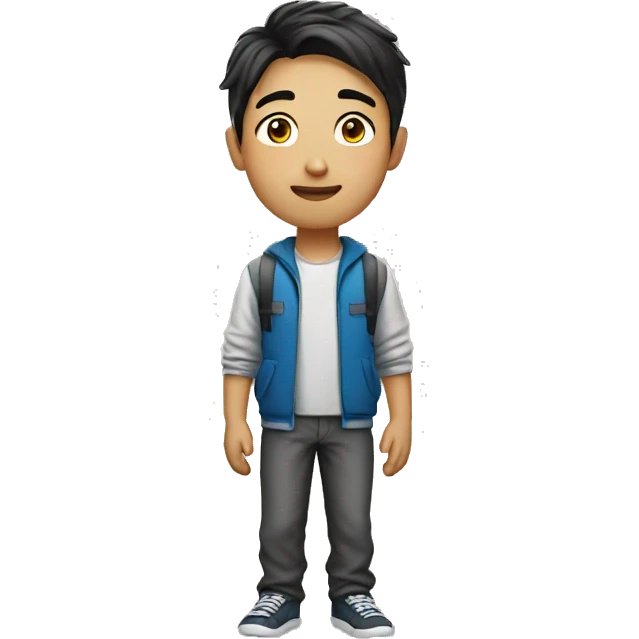asian student boy emoji