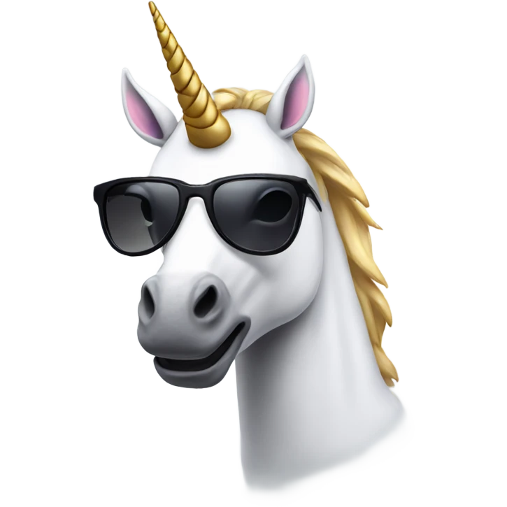 unicorn with sunglasses emoji