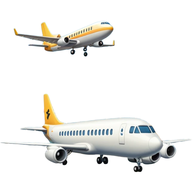 planes next to terminal building, sky emoji