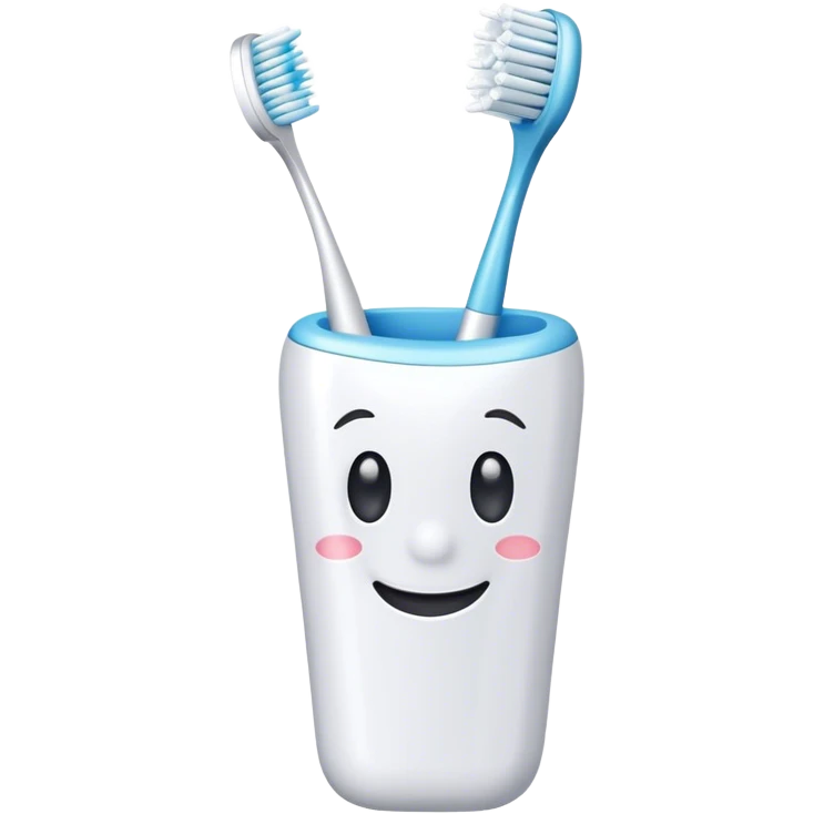 Smiling toothbrush  emoji