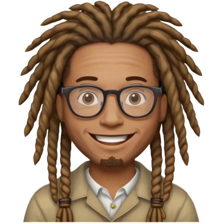 dreadlock guy with glasses emoji