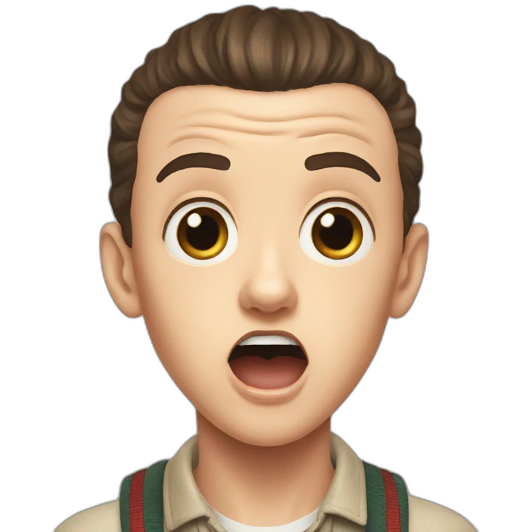 stranger things eleven shocked emoji