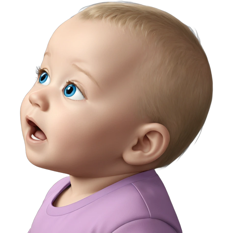 realistic child with blue eyes emoji