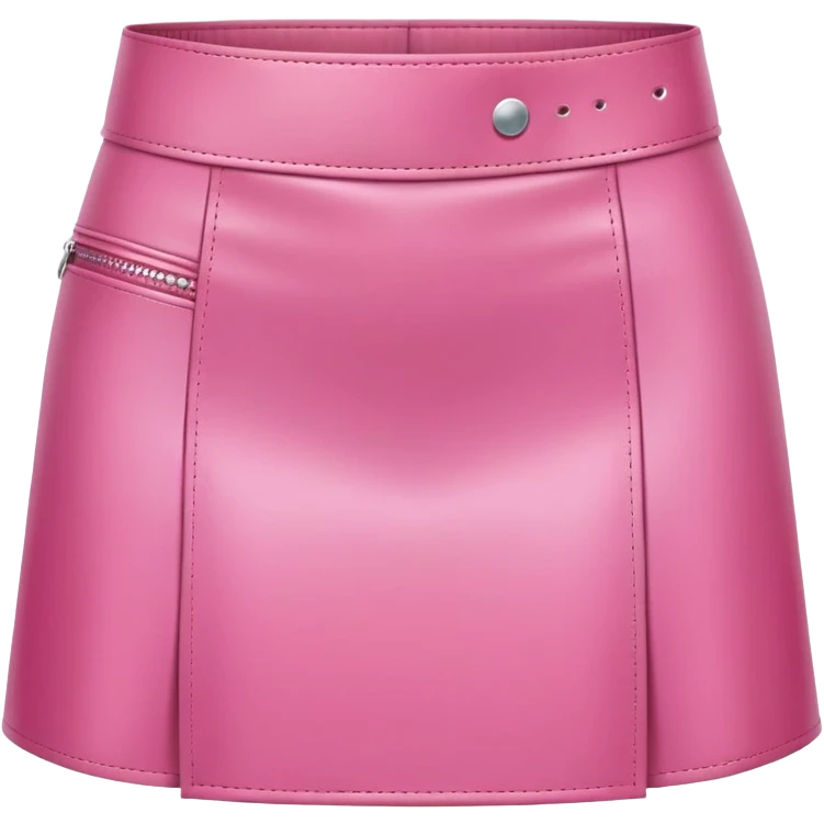 super realistic isolated pink leather mini skirt emoji