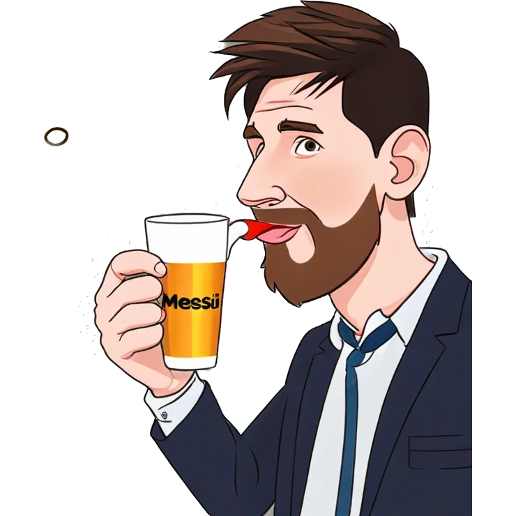 Messi kiss a cup emoji