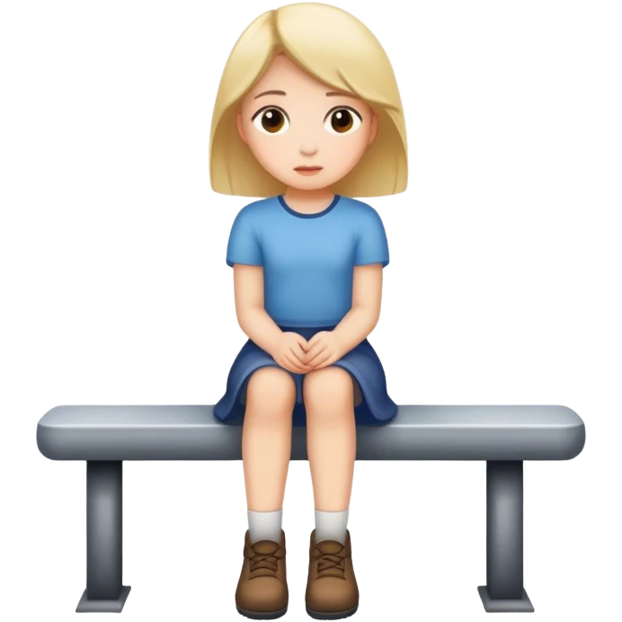 Girl sitting waiting emoji