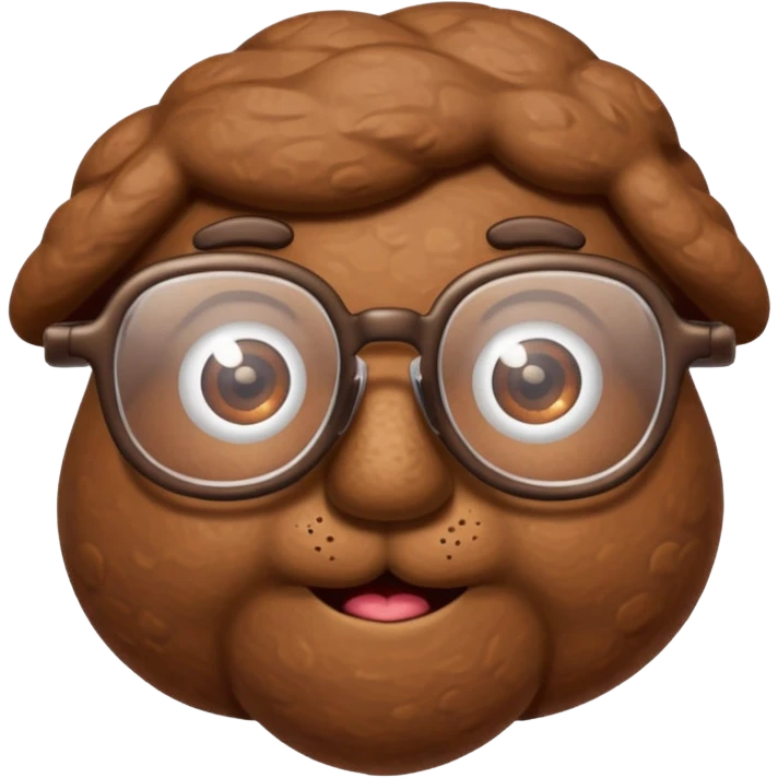 Poop with glasses emoji
