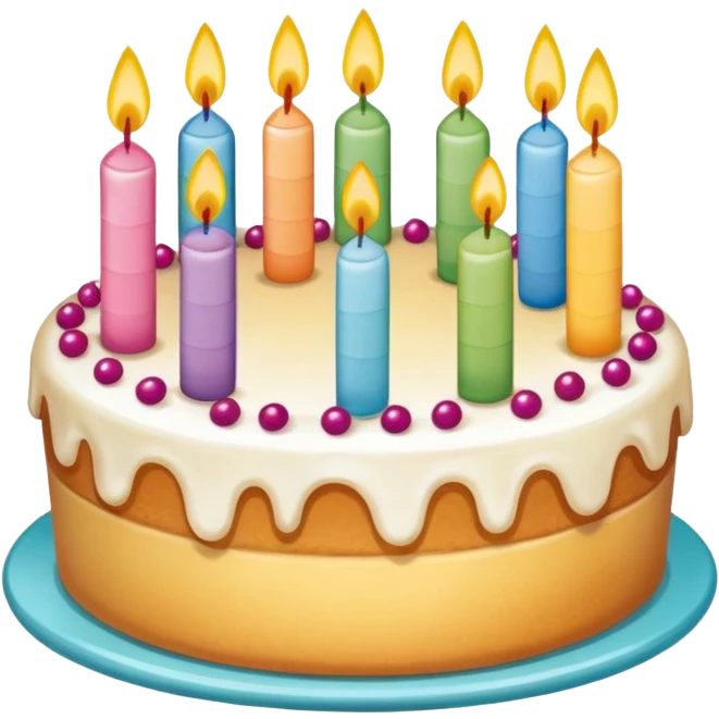 pastel de cumpleaños con colores vivios emoji