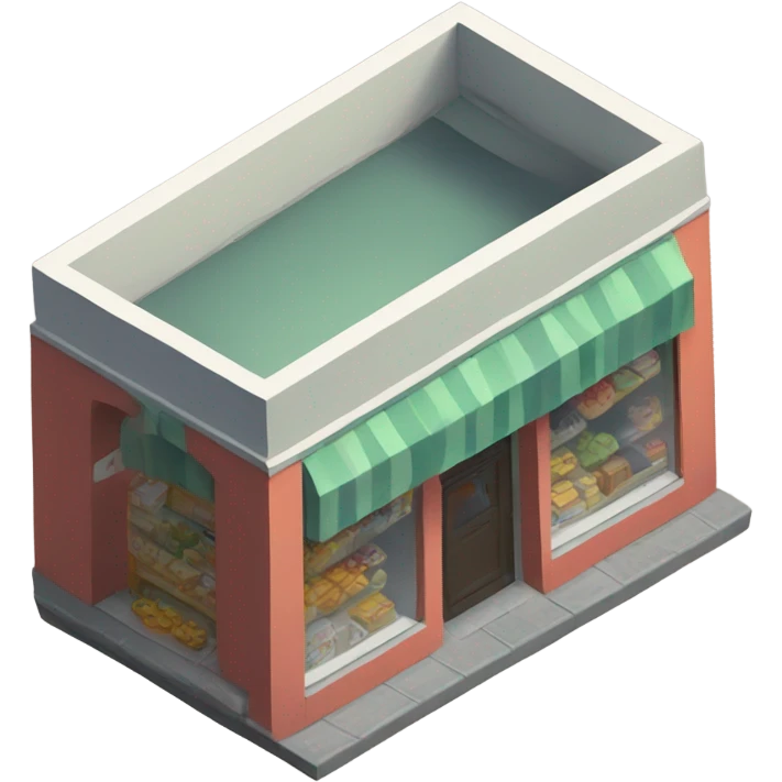 shop and flats isometric emoji