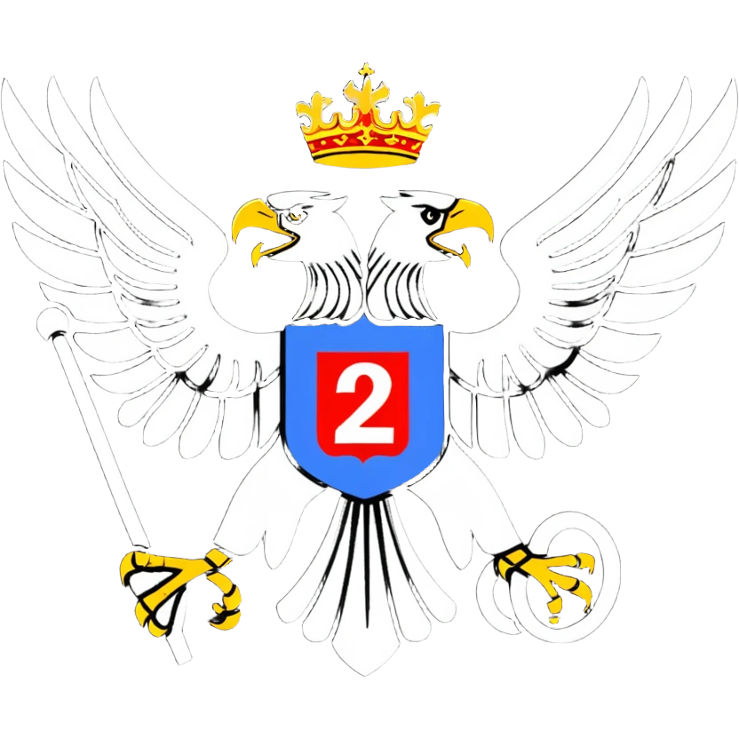 Imperial Russian double-headed eagle flag symbol used by White Army during Russian Civil War emoji