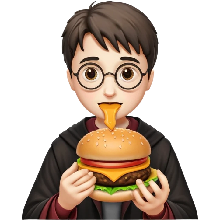Harry Potter eating hamburger  emoji