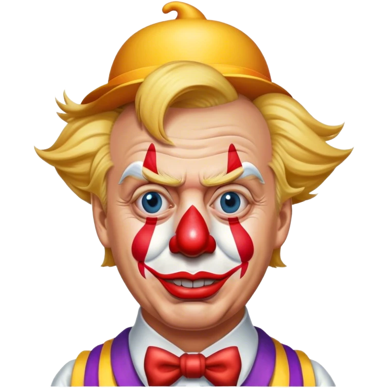 Donald trump as a clown emoji