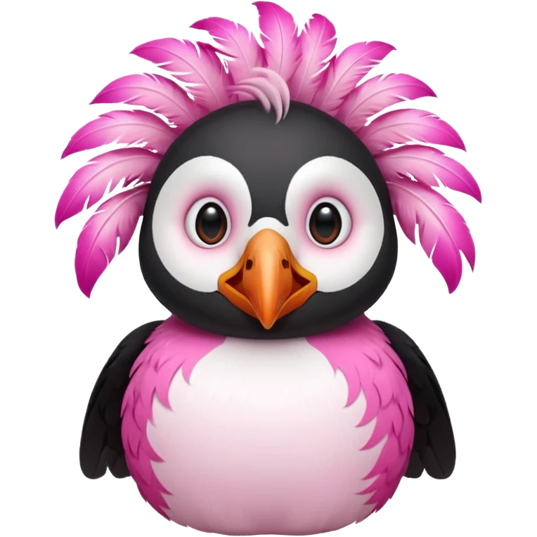 pink puffin steam blowing emoji