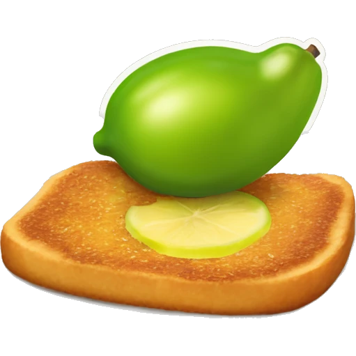 Una milanesa encima de un plato con limón encima de la milanesa con papás Coca-Cola al lado estilo apple emojis emoji